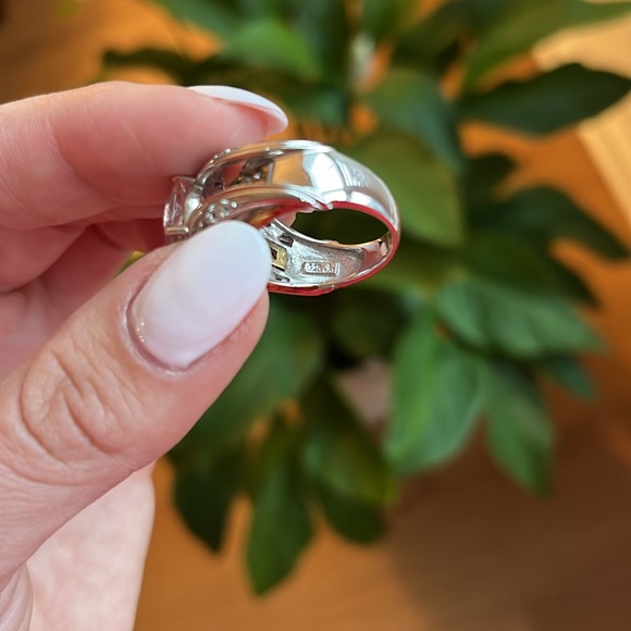 Size 7 sterling ring 925 engraved - Picture 2 of 2